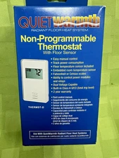 QuietWarmth Digital Non-Program Thermostat Built-in GFCI Floor Sensor THERMST-D