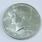 1964 PROOF KENNEDY HALF DOLLAR ~ 90% SILVER ~ AU ABOUT UNCIRCULATED DETAIL #8039