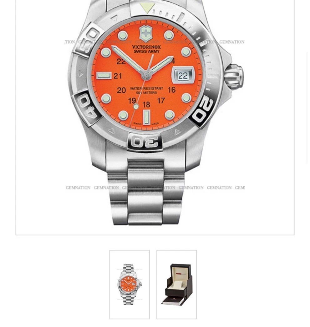 Victorinox Swiss Army Dive Master 500 watch orange dial …Rare