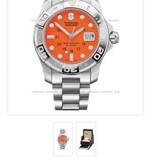 Victorinox Swiss Army Dive Master 500 watch orange dial Rare stainless steel