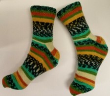 Hand Knitted Lady's Socks Machine Washable 75 Wool 25 Polyamid M L L44
