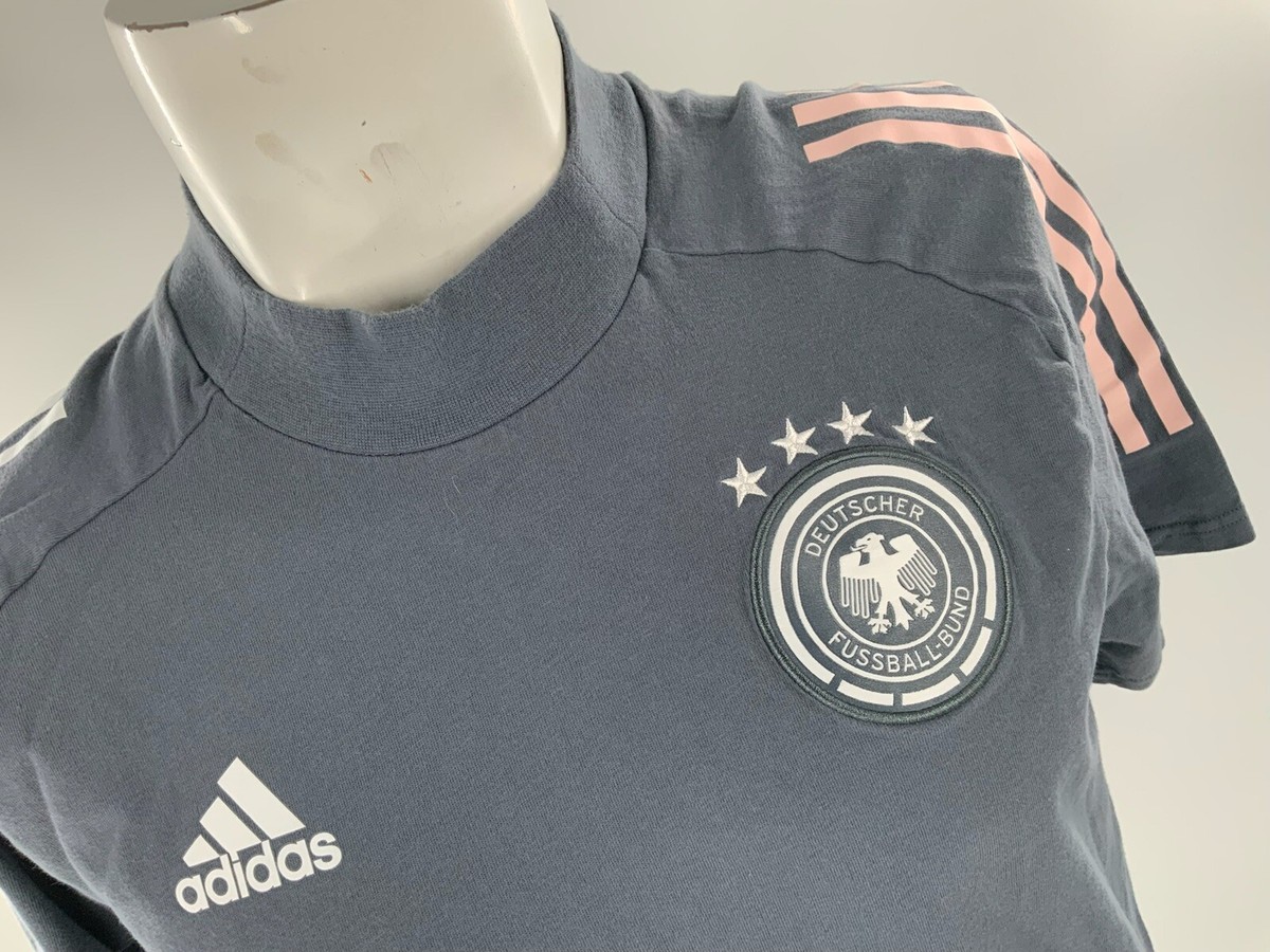 Germany National Adidas Soccer Jersey M Gray Mock Neck Germany National Adidas Soccer Jersey M Gray Mock Neck