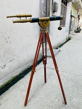 Telescope With Tripod Antique Finish Brass Telescope Nautical Home & Office Deco