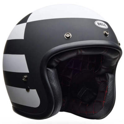 Bell Custom 500 Parlor Matte ECE Helm schwarz/weiß