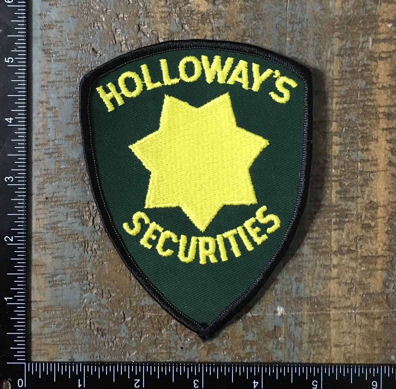 Vintage Holloways Securities Logo Embroidered Iron-On Patch