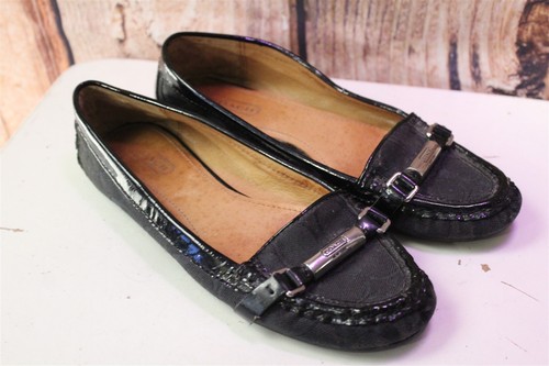 coach womens loafers black