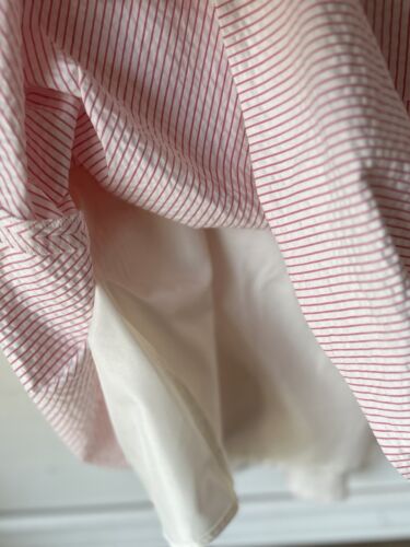 J. Crew Preppy Dress NWT Striped Pink Seersucker Ribbon Bow Fit Flare Sz 2 - Picture 10 of 12