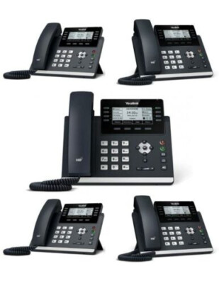 Yealink SIP-T43U IP Phone [5 Pack] PoE- Power Adapter Not Included New