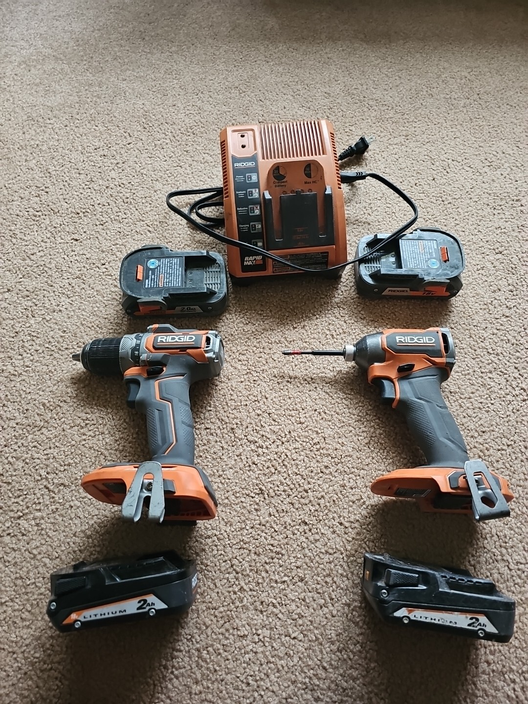 Sub Compact Ridgid Tools Combo 18V SubCompact Brushless Cordless