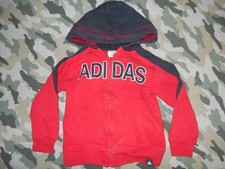 Adidas Boys Size 5 Zip Up Hoodie Coat