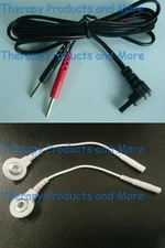 Replacement Electrode Cables Wires for AURAWAVE Massager -Use Snap OR Pin Pads!