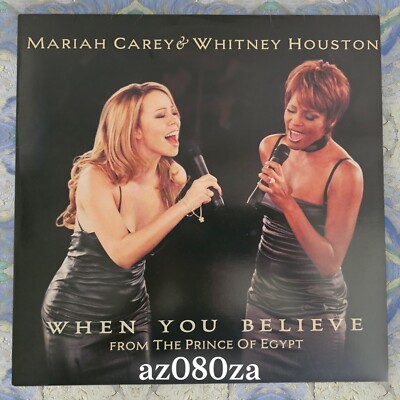 Mariah Carey Whitney Houston When You Believe EP Vinyl Super Rare VG+++