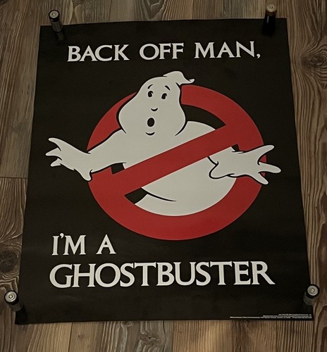 Vintage Ghostbusters Movie Poster Back Off I'm a Ghostbuster 1984 Original Rare