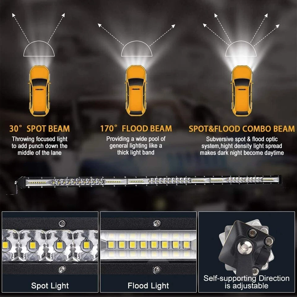 Barra de luz LED para GMC Canyon Chevy Colorado 2015-2022 parachoques recto delgado 30" Foto 3 de 4