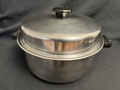Vintage TOWNECRAFT CHEF S WARE 18-8 Stock Pot 6 1/2 Qt CW-867