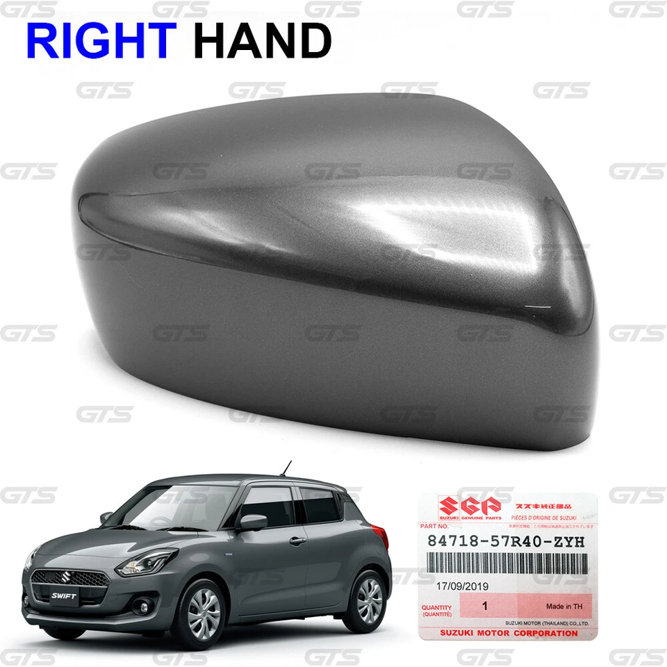 Rh Grey Mirror Wing Cover Fits Suzuki Swift Hatchback GA GL No top 2018 2021 - Image 3 of 4
