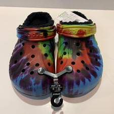 Unisex CROCS Tiedye Baya Lined Graphic Clog Size W6/M4 207329-988