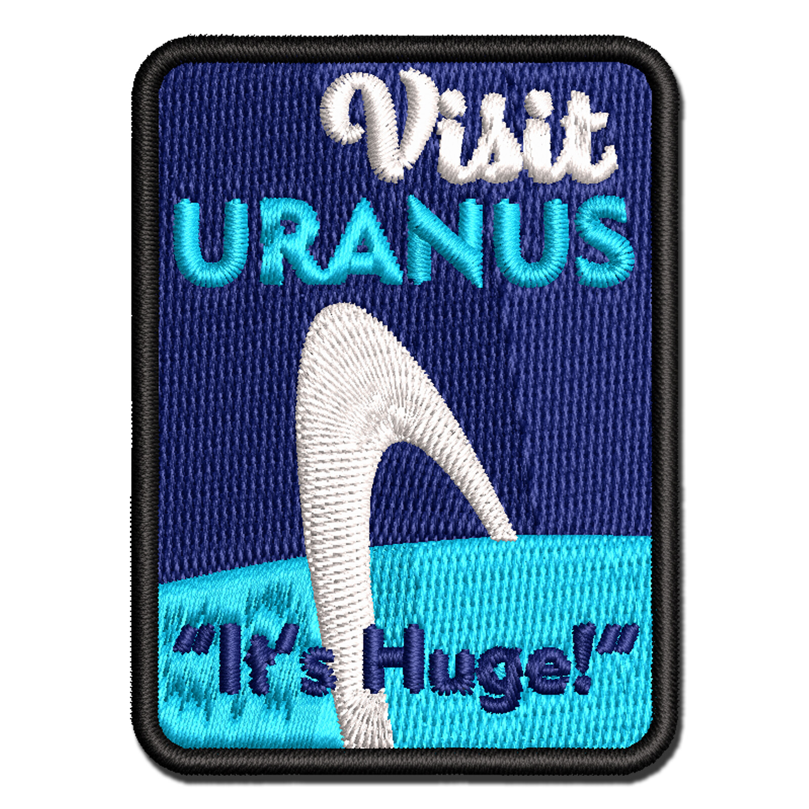 Explore Uranus Sci-Fi Embroidered Iron-On Patch Applique Adventure