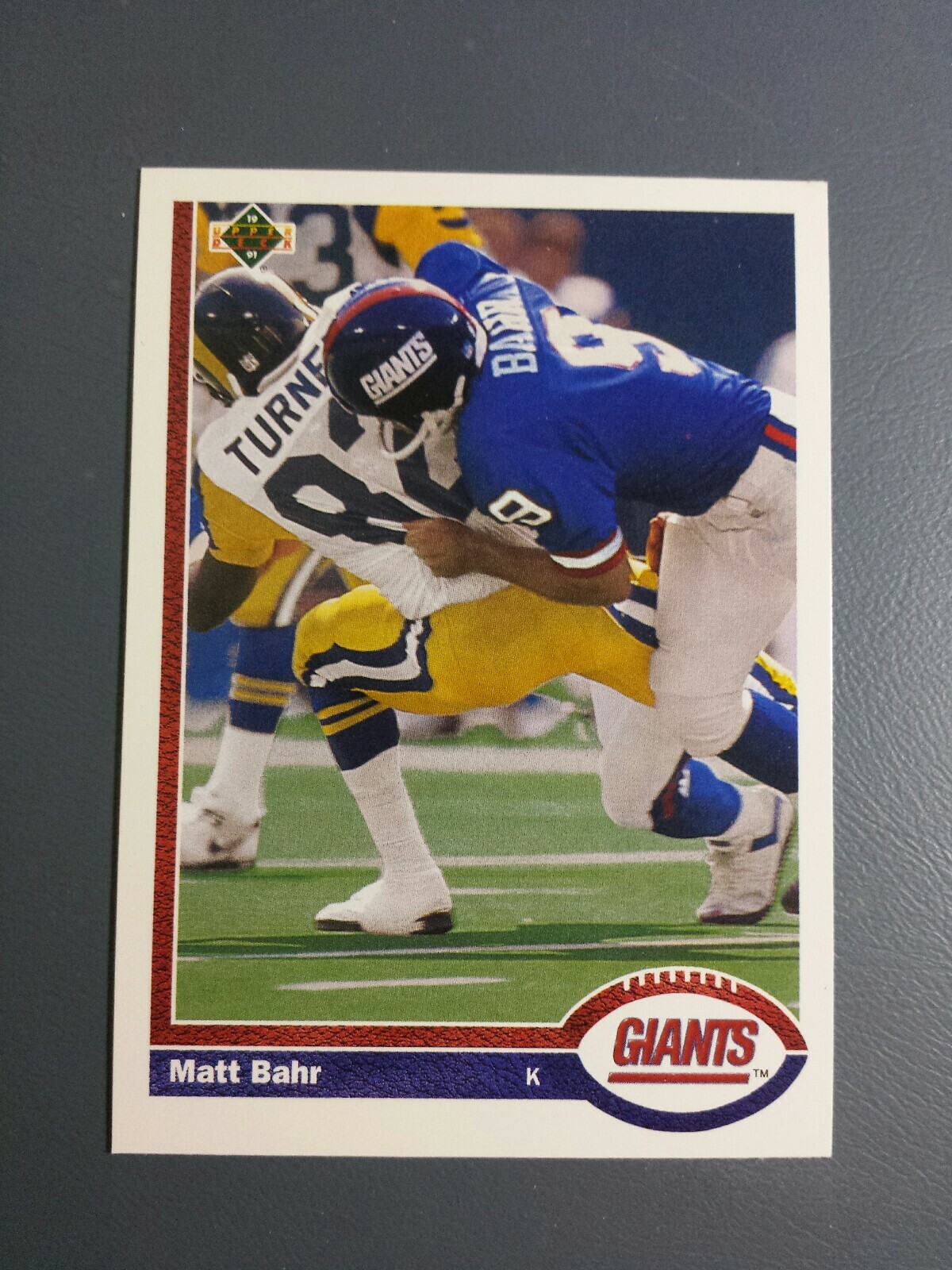 MATT BAHR 1991 UPPER DECK FOOTBALL CARD # 502 C1620