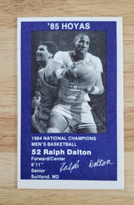 1984-85 Georgetown #3 Ralph Dalton | eBay Australia