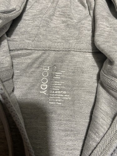 NEW Boody Womens Weekend Zip Up Hoodie Gray Organic Bamboo Size Small - Picture 4 of 7