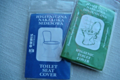 2 Stück Toilettensitzauflage Hygiene Toiletten-Cover  Einmal-Toilettensitz,