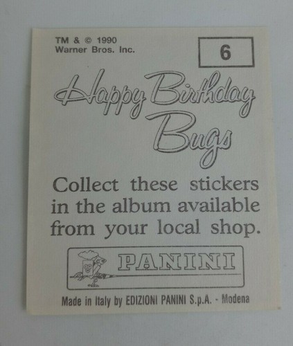 1990 Panini Happy Birthday Bugs (Pick Your Sticker) - Picture 5 of 343
