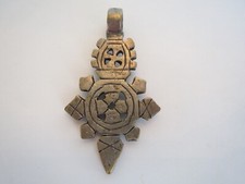 Vintage African/ ETHIOPIAN TUAREG Tribal Handmade Figural PENDANT 1.6" Length