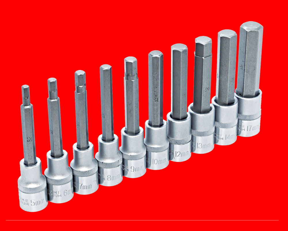 13-tlg Innensechskant Hexagon 1/2" Stecknuss Satz 5 - 24 Mm Für Inbus Schraube E