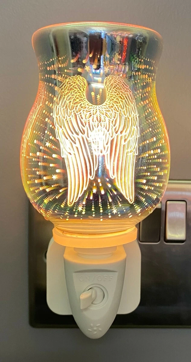3D PLUG IN OIL AROMA WAX MELT WARMER BURNER 3D ANGEL WINGS DESIGN