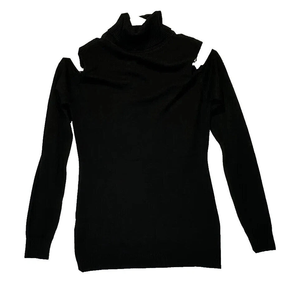 Wool Black Solid Sweaters for Women