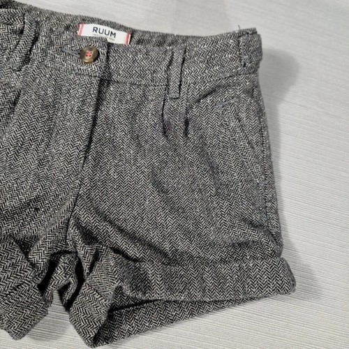 Girls Rumm American Kid's Wear Tweed Cuffed Shorts Gray w Sparkle Size 8 - Picture 4 of 11