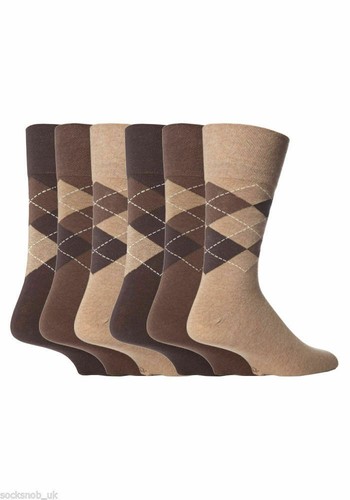 Men's Gentle Grip Non-Elastic Cotton Rich Socks with Honeycomb Best Gift - Picture 4 of 5