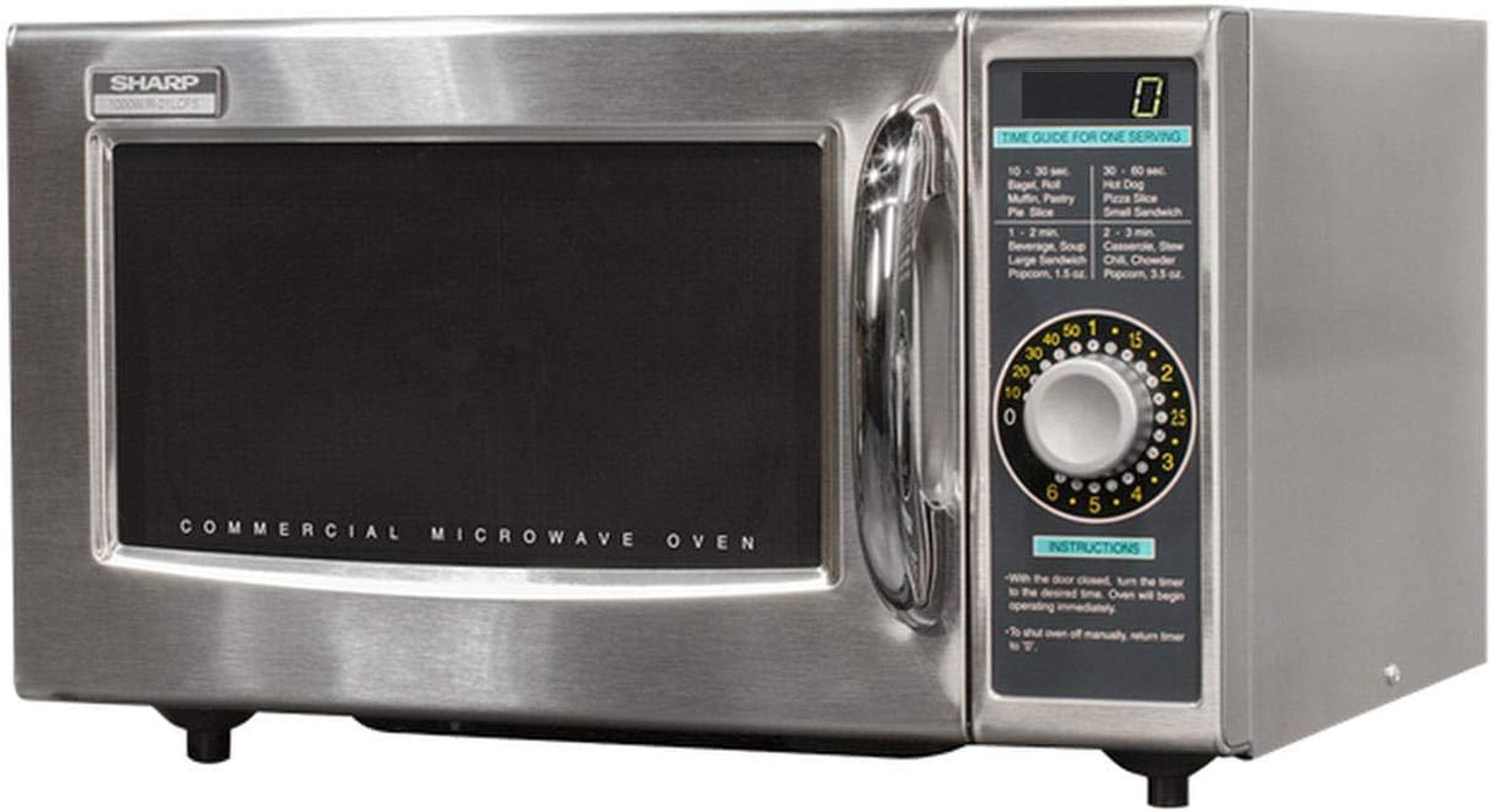 R-21LCFS Medium-Duty Commercial Microwave Oven with Dial Timer, Stainless Steel,