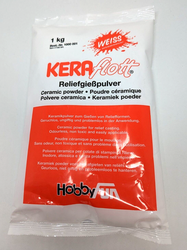 Hardheidstijd 30-40 Minuten KERAflott Reliëfgietpoeder Wit - 10 Kg (2x5 Kg), Snelhardend, Voor Volwassenen Sneldrogend Gietmiddel