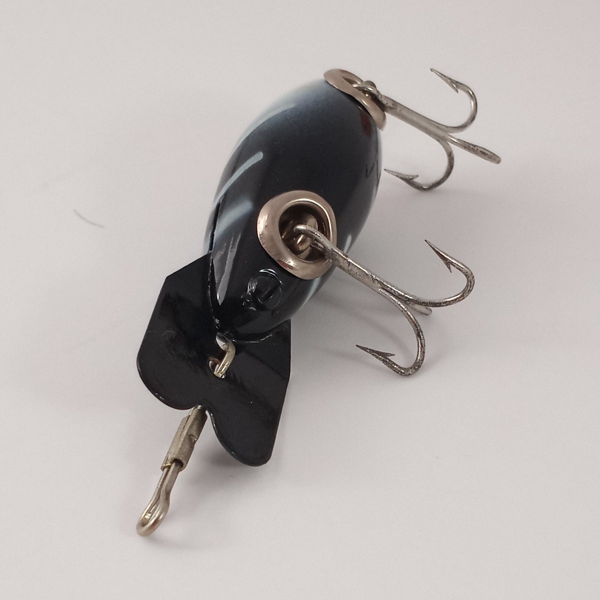 Vintage Bomber Original Wood Lure 200 Series Color 214 Black White