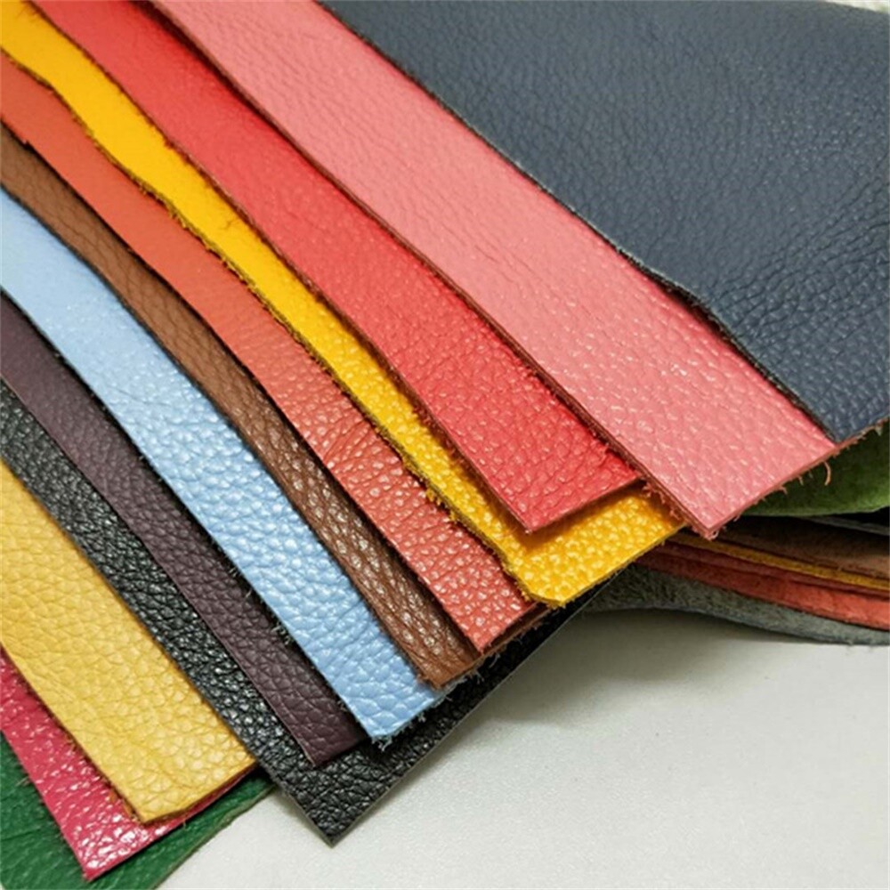 5pcs Thick Leather Pieces Premium Genuine Cowhide Scrap Upholstery