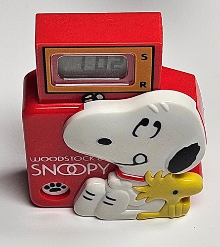 ADEC Vintage Peanuts SNOOPY Woodstock Pop Up Watch Clock- working - Picture 8 of 12