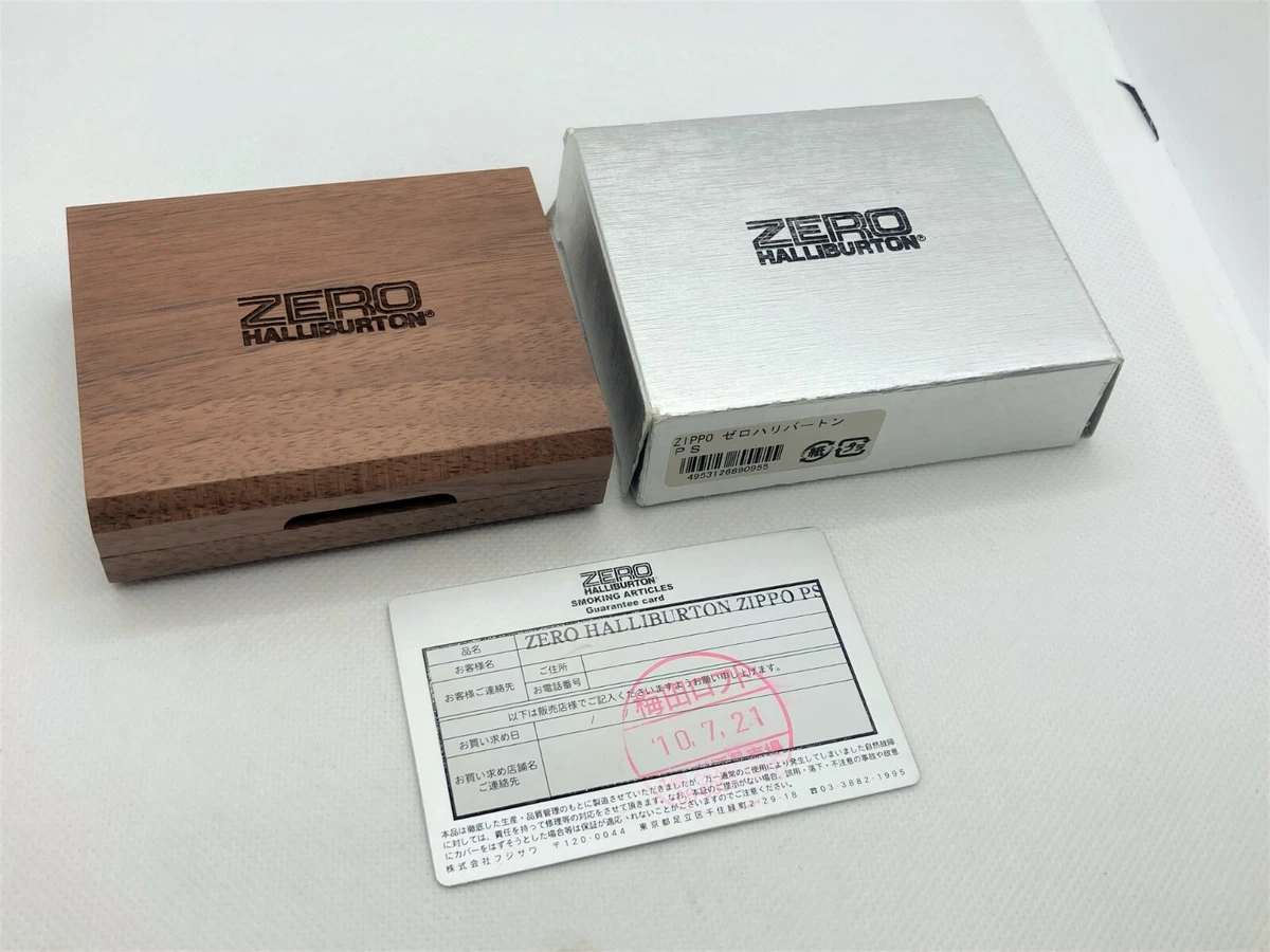 ZIPPO Limited Edition ZERO HALLIBURTON Aluminum Case Lighter Box, Case &  Card