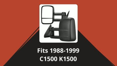 Power Pair Side Mirrors For GMC C/K 1500 Tahoe Yukon 88-98 - Black Manual Fold