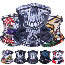 Neck Gaiter Skull Motorcycle Riding Neck Warm Gaiter Half Face Mask Headwear