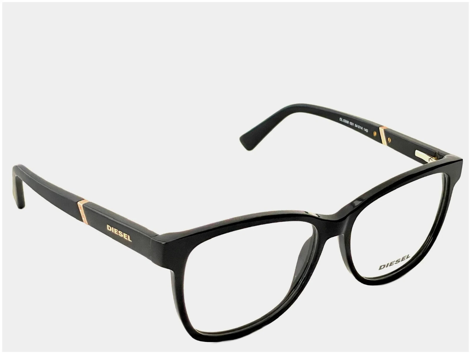 Diesel DL 5358 Black 001 Plastic Cat Eye Optical Eyeglasses Frame 54-14 ...