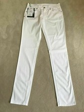 Jeans bianchi da donna GF Ferre taglia UK 12 con design tasca cristallo - nuovi con etichette prezzo consigliato £ 250