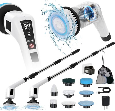 Cordless Electric Spin Scrubber, Shower Scrubber Cleaning Brush for Home, 420RPM