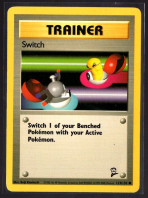 Switch 123/130 Common Base Set 2 WOTC Pokémon TCG LP/NM