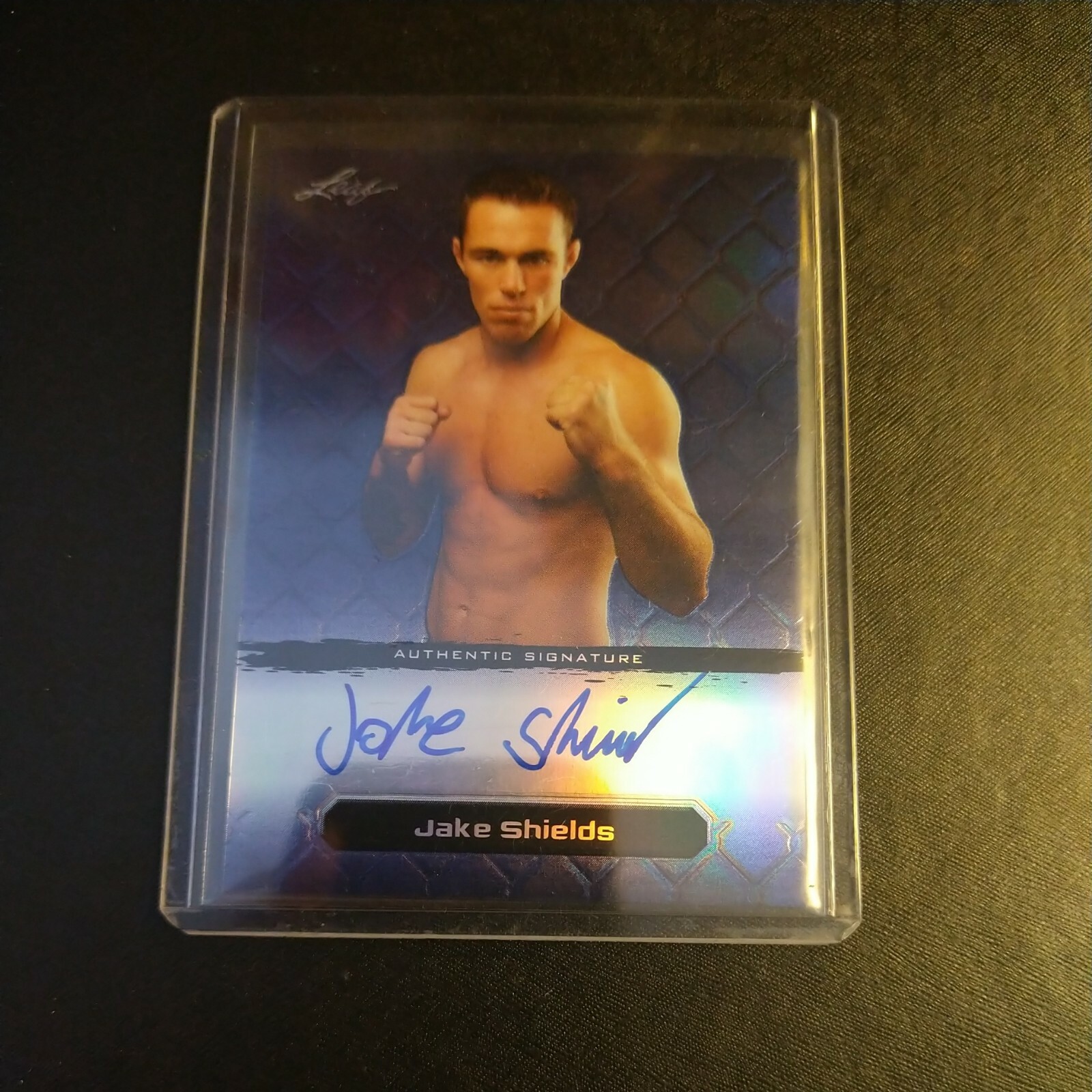 #8/25 Jake Shields Purple Auto 2011 Leaf Metal MMA Autograph Card Bellator UFC
