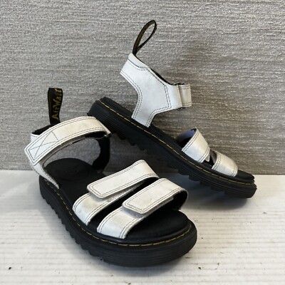 Dr Air Wair Doc Martens Leather Sandal Kids US 1 Klaire White J Bouncing Sole