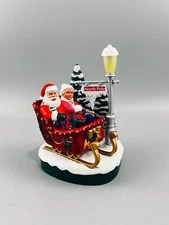 Santa's Best Sleigh Ride Lights Up Musical Figurine Christmas Decor