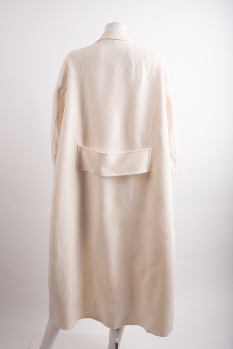 Zara Womens A/W 2022 Ivory Wool Coat Mid Length Open front Zara Womens A/W 2022 Ivory Wool Coat Mid Length Open front