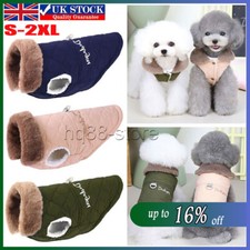 Warm Pet Dog Coats Jacket Outdoor Clothes Waterproof Winter Vest Puppy Coat UK